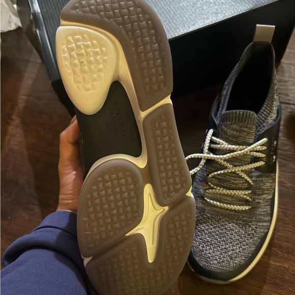 Cole Haan Black and Gray Knit Sneakers - Picture 2 of 2